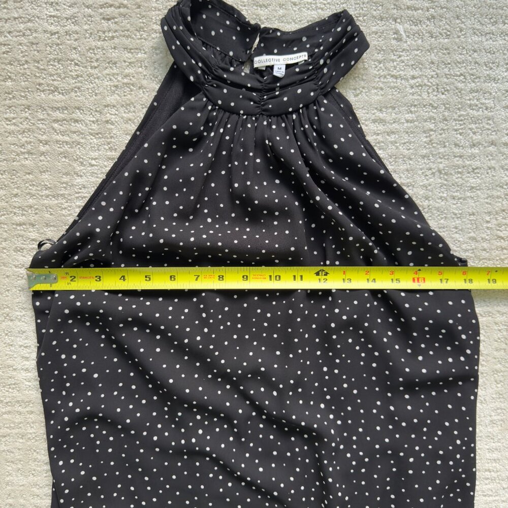 COLLECTIVE CONCEPTS | Black & White Polka Dot Sundress Sz M - Picture 4 of 6